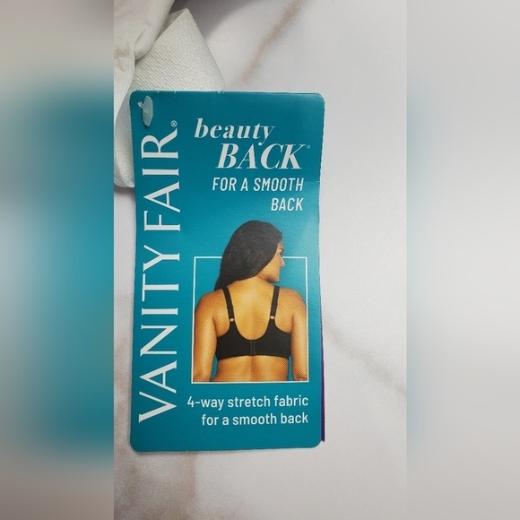 Vanity Fair‎ lightly lined bra White Smooth Back 4-way stretch Size 40D - Picture 5 of 12